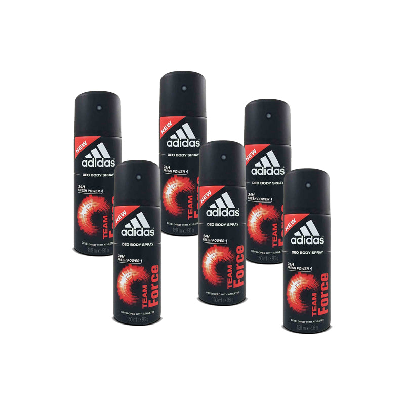 Adidas AntiPerspirant Deodorant Spray Team Force 150 ml Pack of 6 Fresh To Dommot