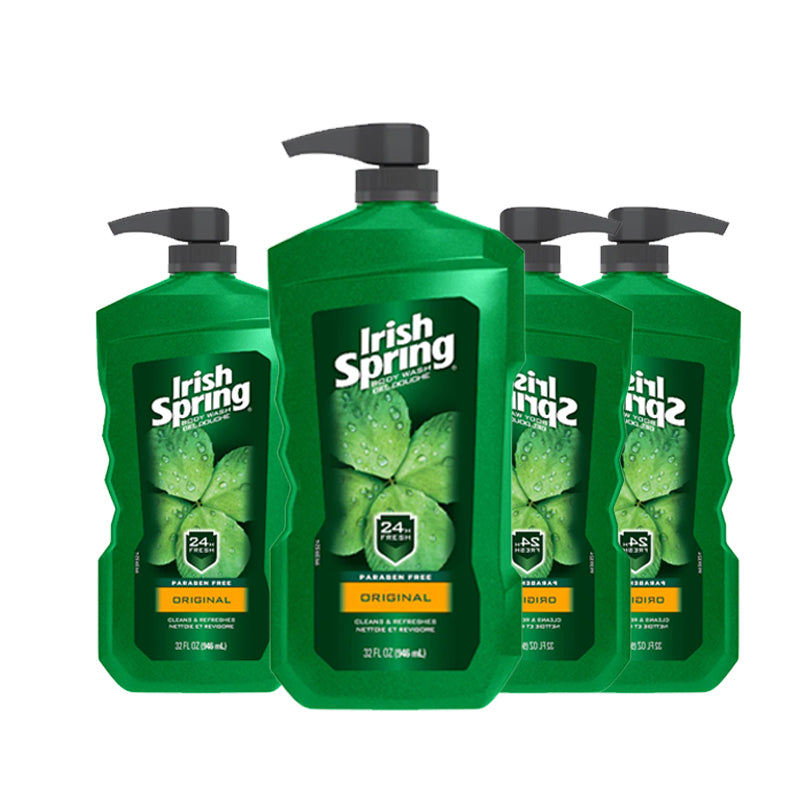 Spring Body Wash Irish Spring Body Wash Original With Pump 887 ml (Pack of 4) - Fresh To ...
