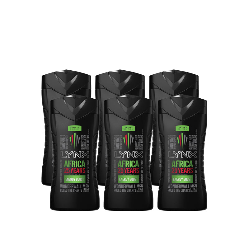 Lynx Shower Gel Africa 250 ml (Pack of 6) Fresh To Dommot