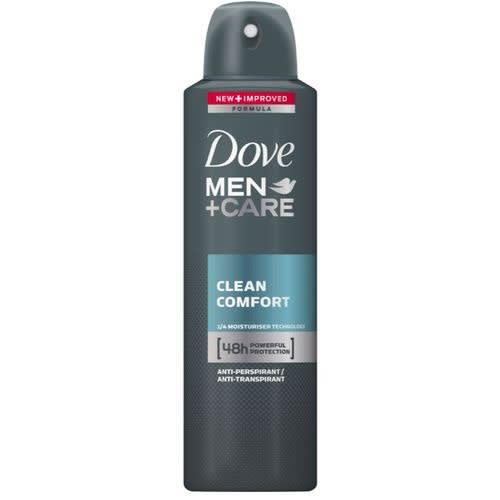 Dove Men Clean Comfort Dry Spray Antiperspirant 150ml Fresh To