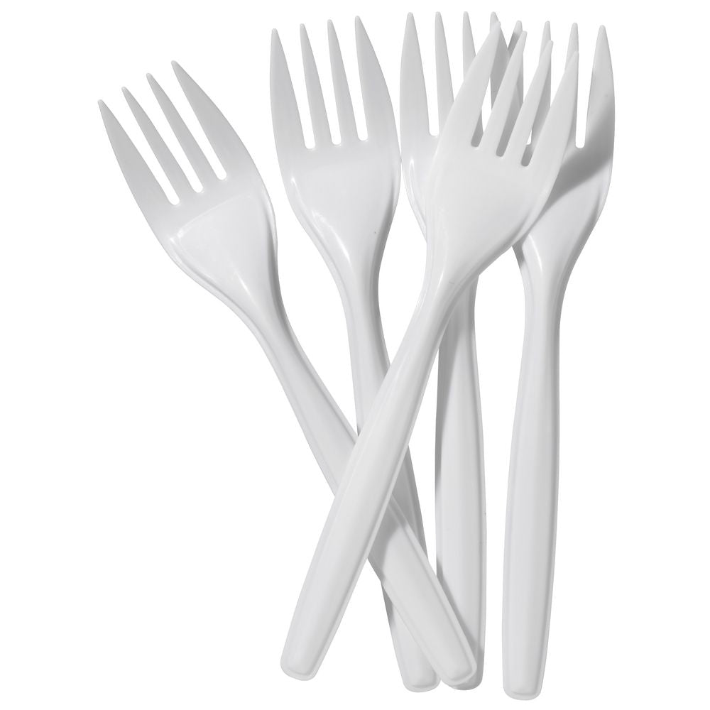 Clear Plastic Forks, 100 Count: Heavy Duty And Disposable Utensils